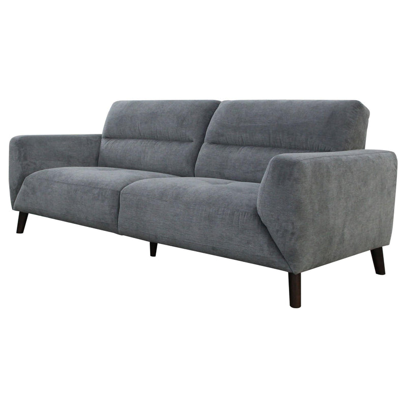 Monarch 2pc 2 + 3 Seater Sofa Set Fabric Uplholstered Lounge Couch - Charcoal - John Cootes