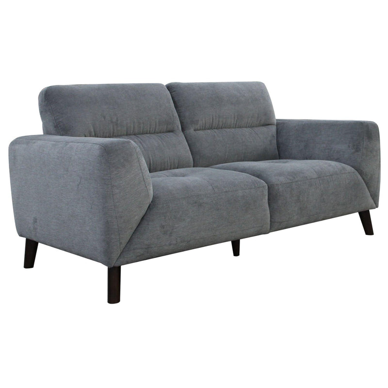 Monarch 2pc 2 + 3 Seater Sofa Set Fabric Uplholstered Lounge Couch - Charcoal - John Cootes