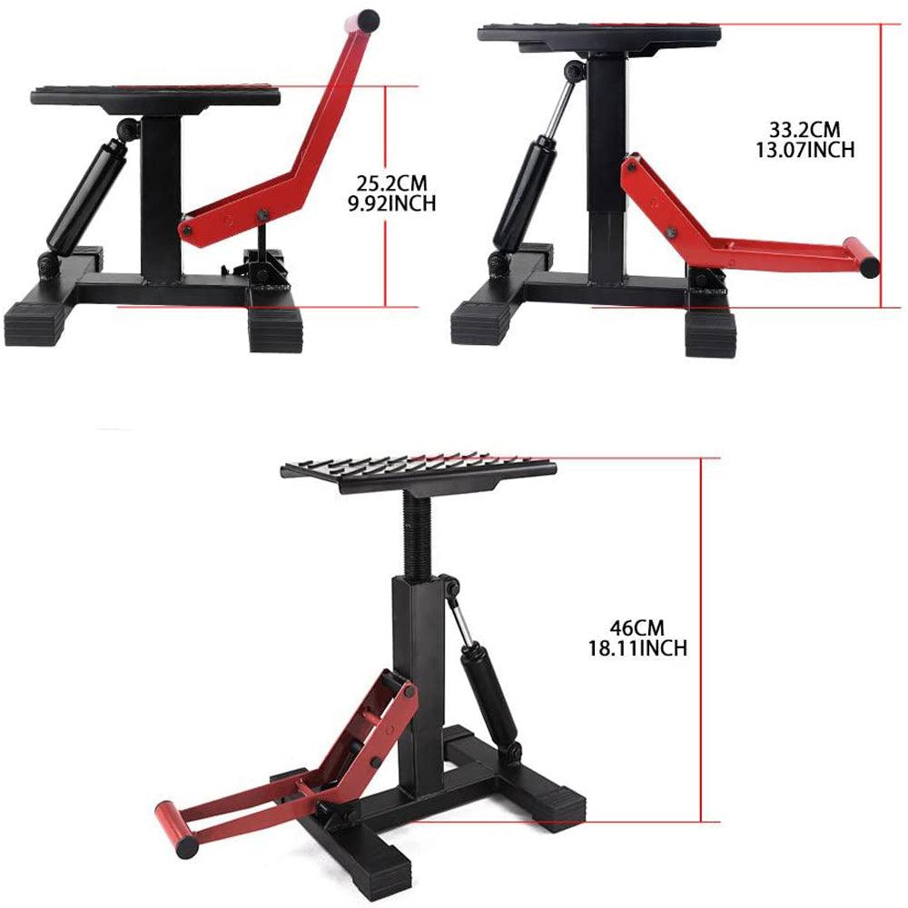 Motorcycle Jack Dirt Bike Stand Adjustable Lift Hoist Table Height Lifting Stand - John Cootes