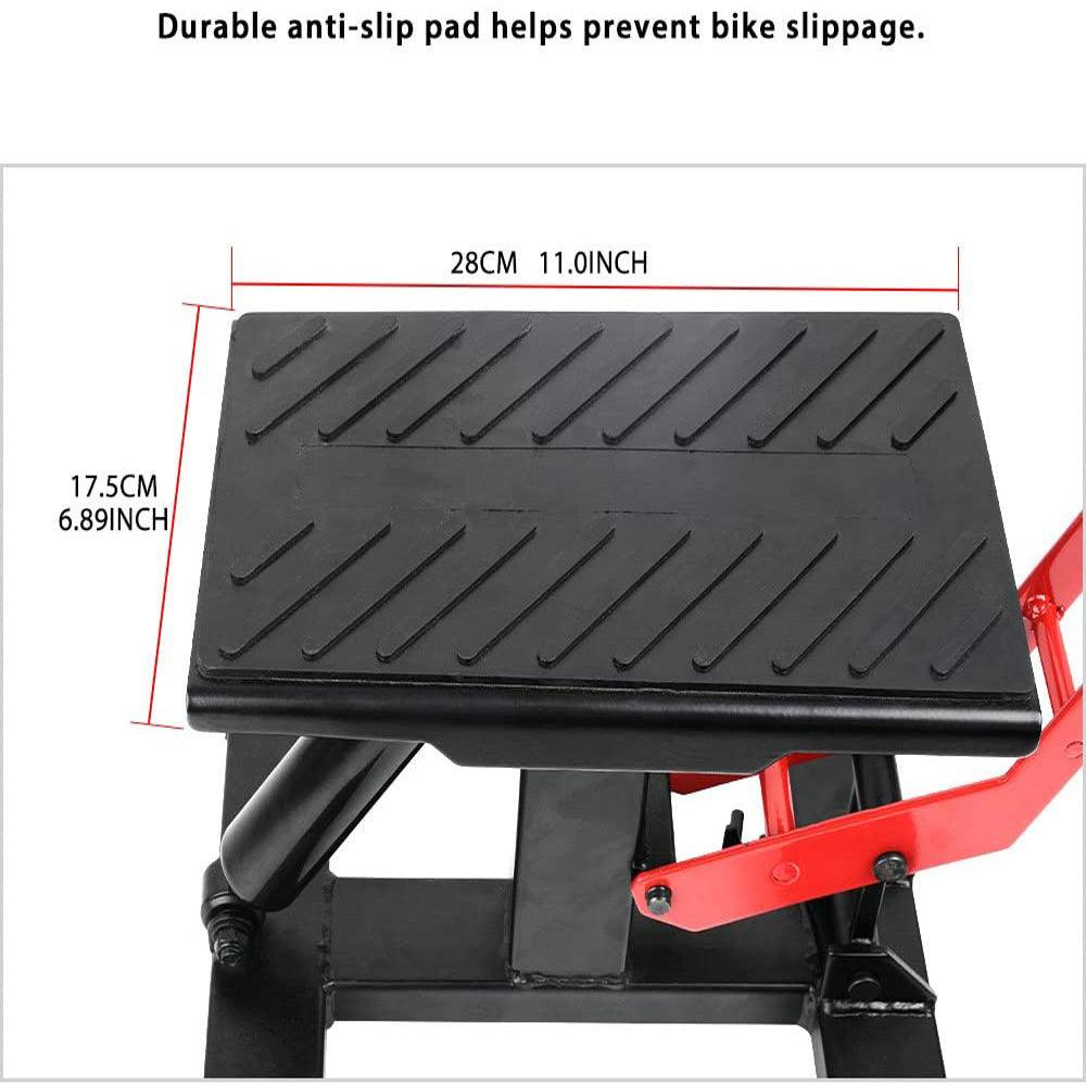 Motorcycle Jack Dirt Bike Stand Adjustable Lift Hoist Table Height Lifting Stand - John Cootes