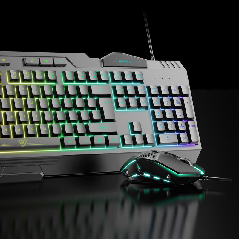 Mouse Keyboard 2 In 1 Backlight Gaming Breathing Rainbow LED Combo for PC Laptop - John Cootes