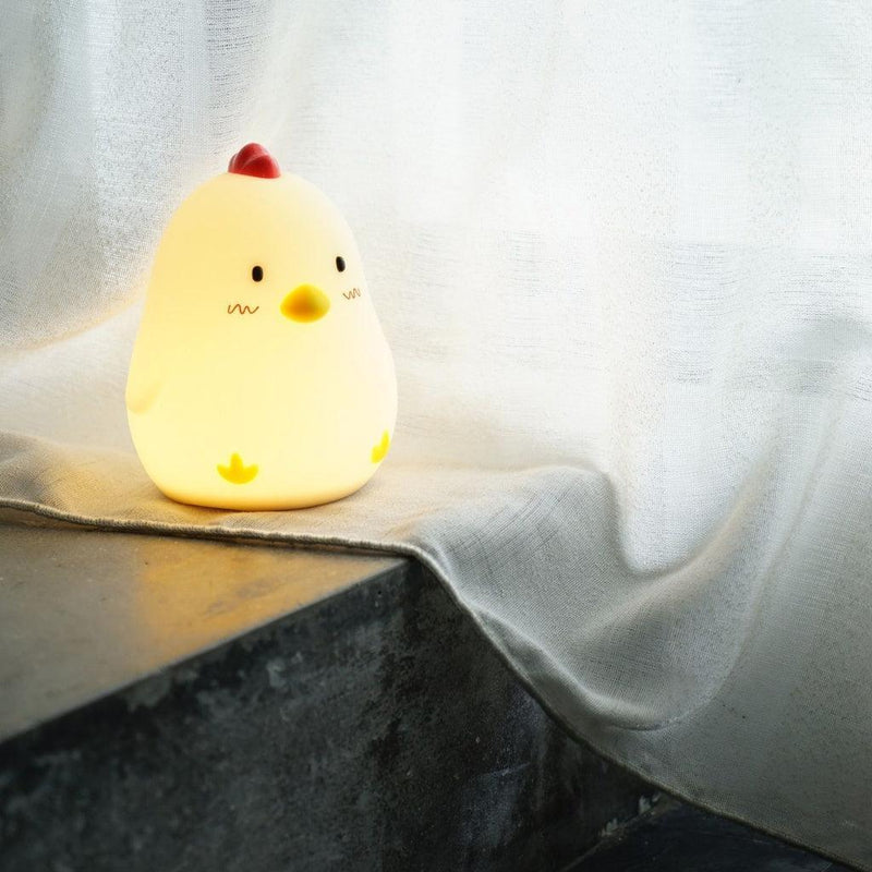 Muid Wake Up Chicken Night Lamp Alarm Clock White HM--104-MUID - John Cootes