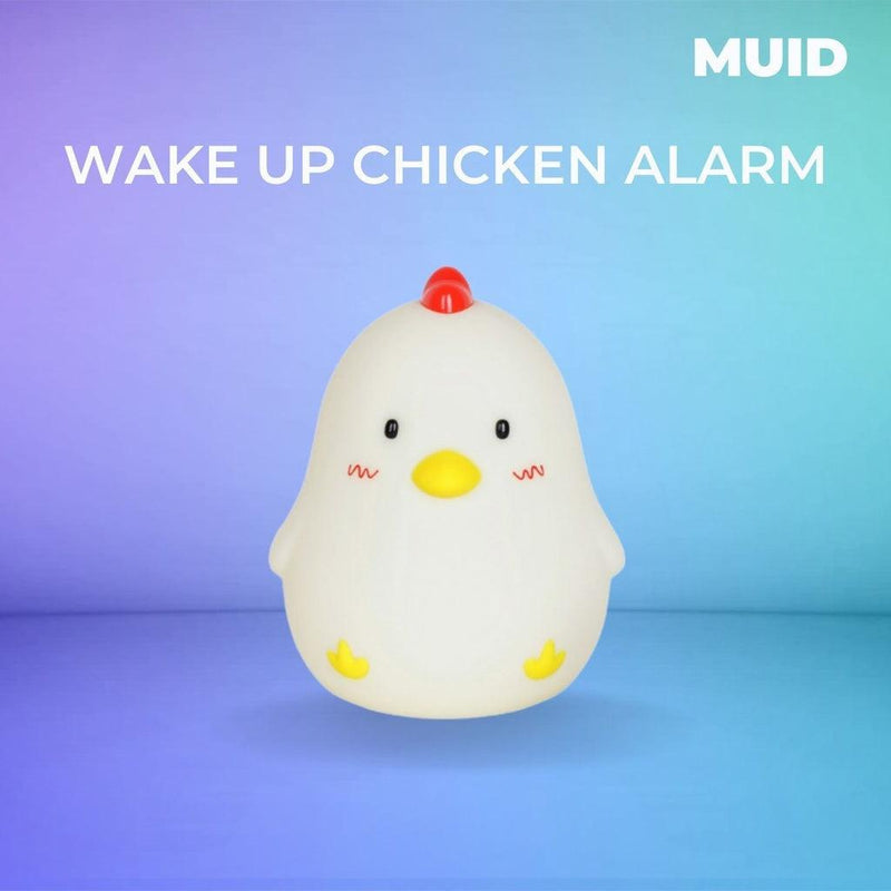 Muid Wake Up Chicken Night Lamp Alarm Clock White HM--104-MUID - John Cootes