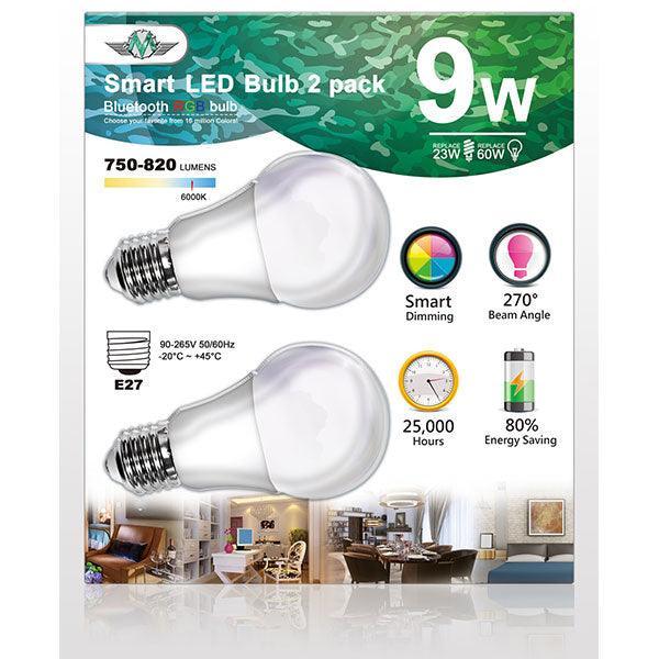 MV SMART BULB 9W E27 TWIN PACK (apple app only ) - John Cootes