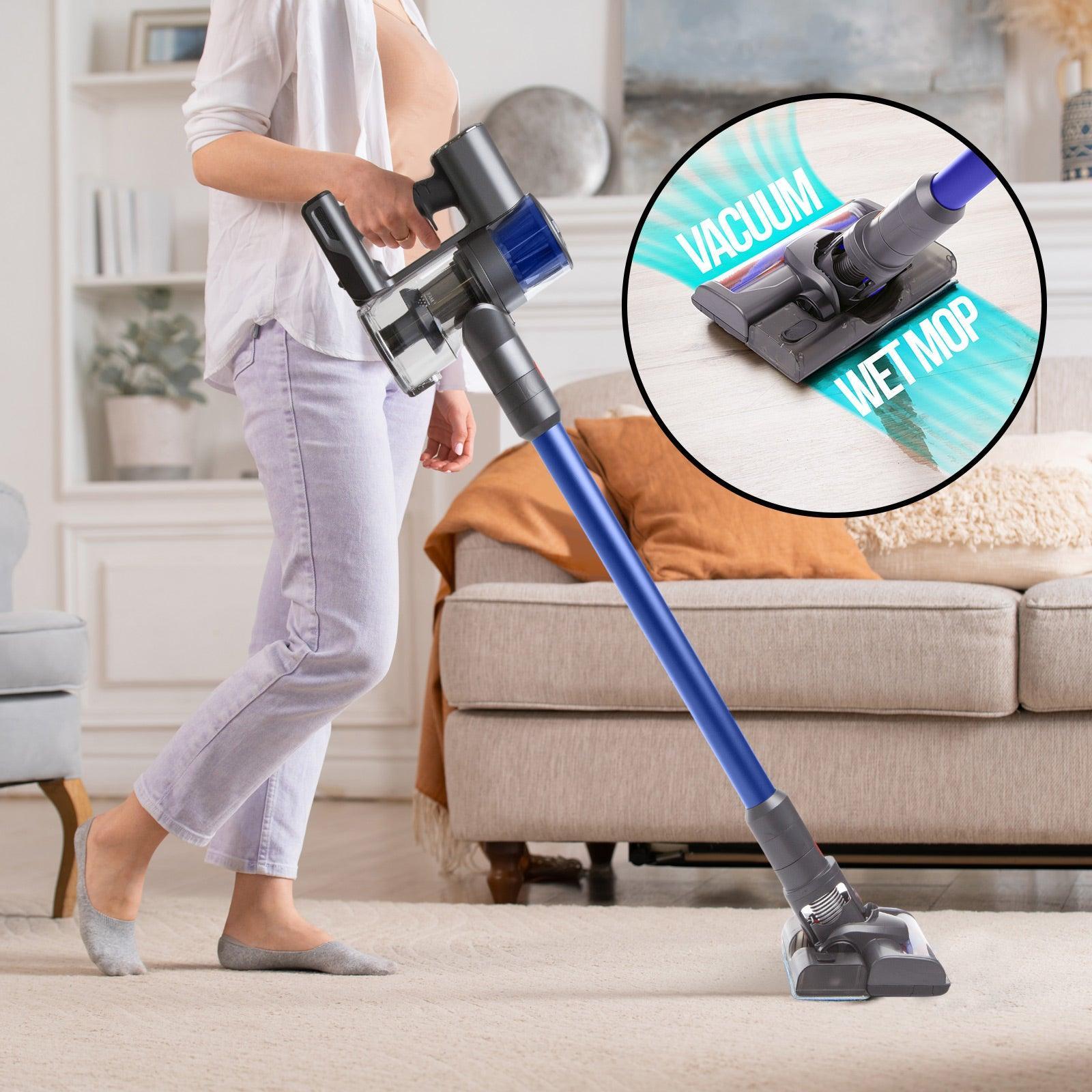 MyGenie H20 PRO Wet Mop 2-IN-1 Cordless Stick Vacuum Cleaner Handheld Recharge - Blue - John Cootes