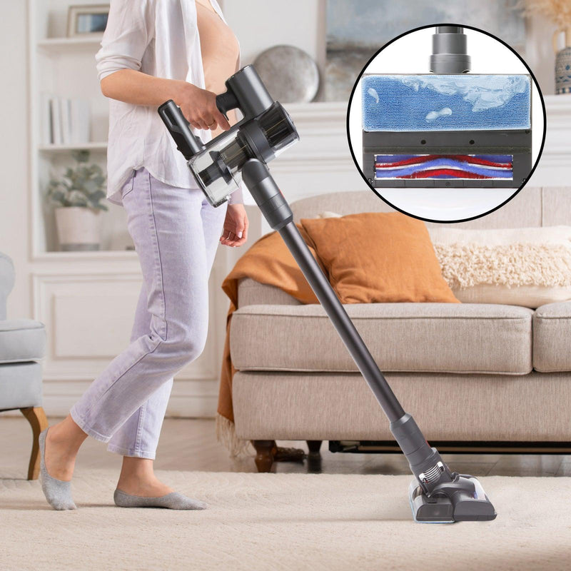 MyGenie H20 PRO Wet Mop 2-IN-1 Cordless Stick Vacuum Cleaner Handheld Recharge - Grey - John Cootes