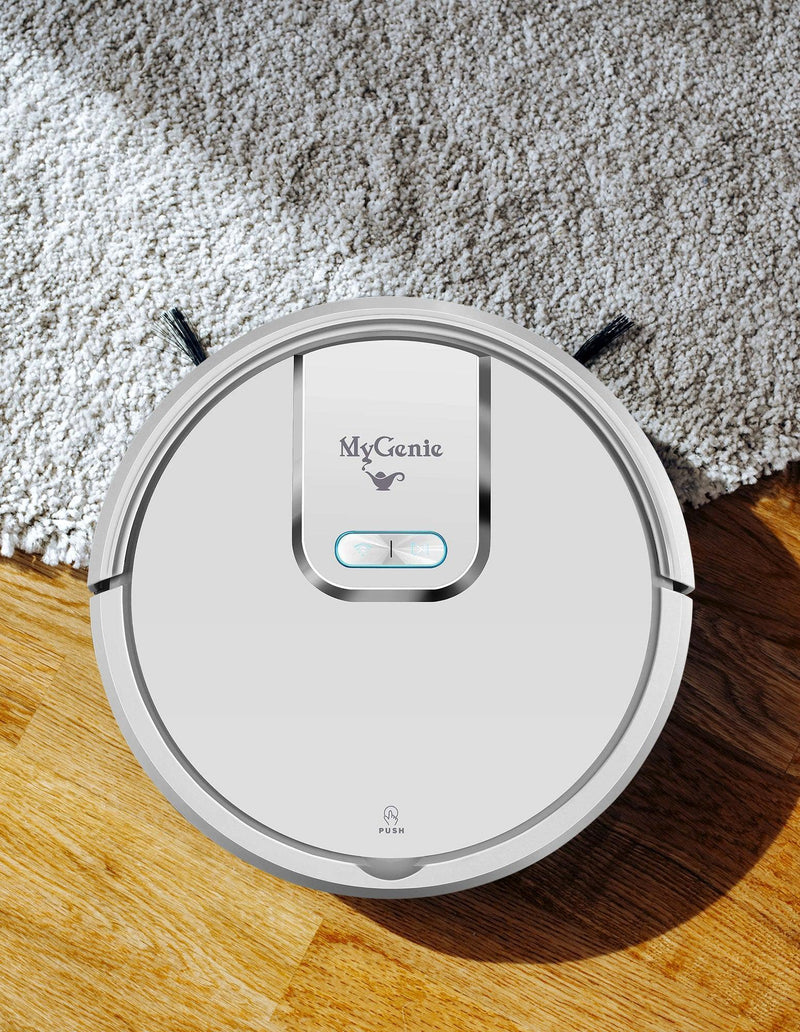 MyGenie WI-FI GMAX Robotic Vacuum Cleaner Mop App Control Dry & Wet Auto Robot - White - John Cootes