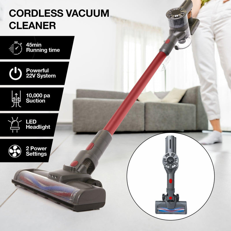 MyGenie X5 Handheld Cordless Stick Handstick Vacuum Bagless Rechargeable Red - John Cootes