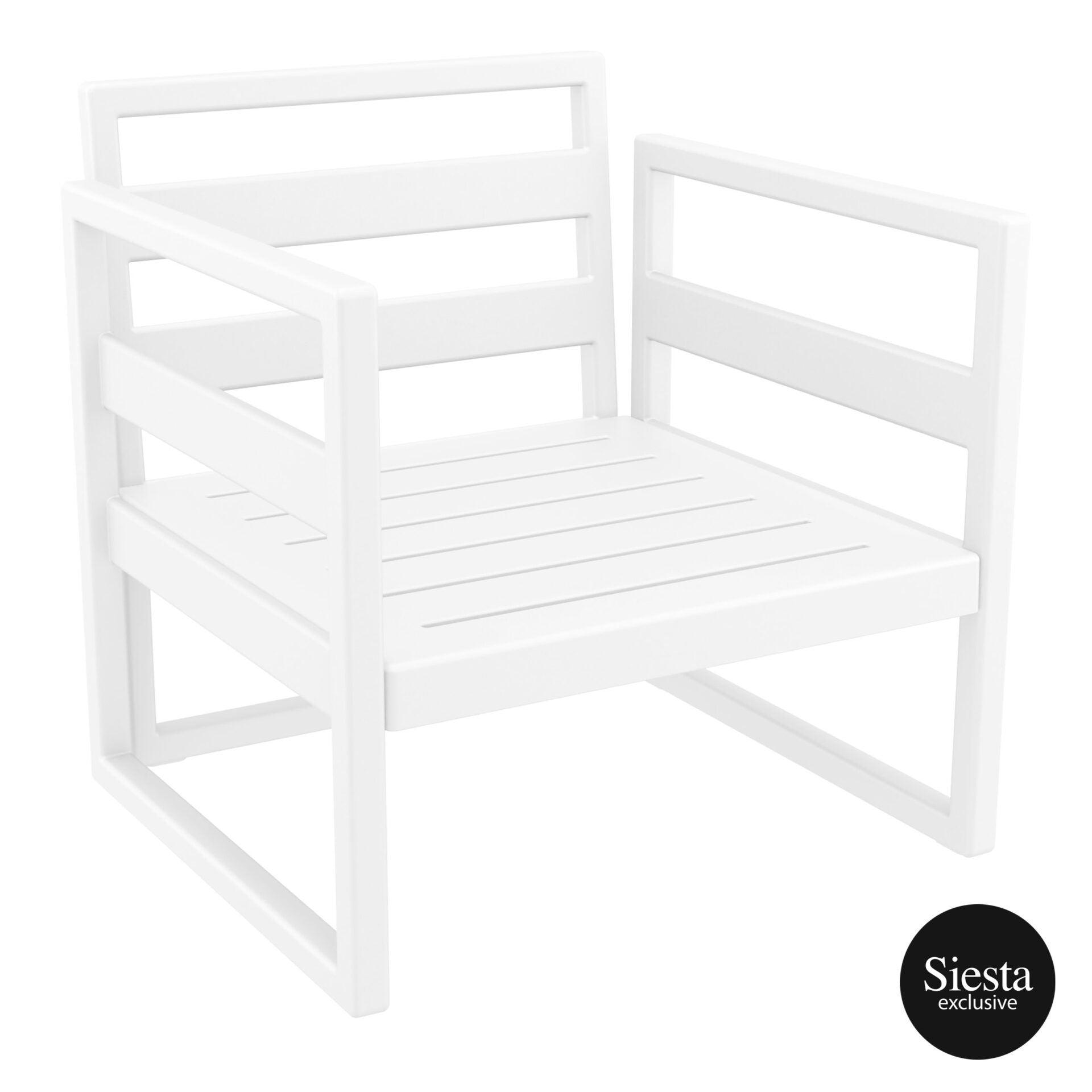 Mykonos Lounge Armchair - White - John Cootes