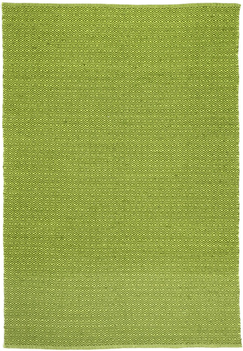 Natura Wool Bright Green Diamond Rug 160x230 cm - John Cootes