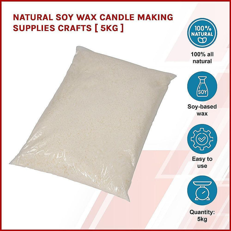 Natural Soy Wax Candle Making Supplies Crafts [ 5kg ] - John Cootes