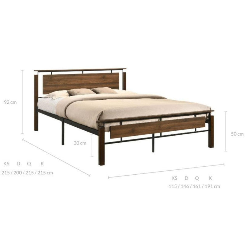 Nicole Industrial Bed Size King Single - John Cootes