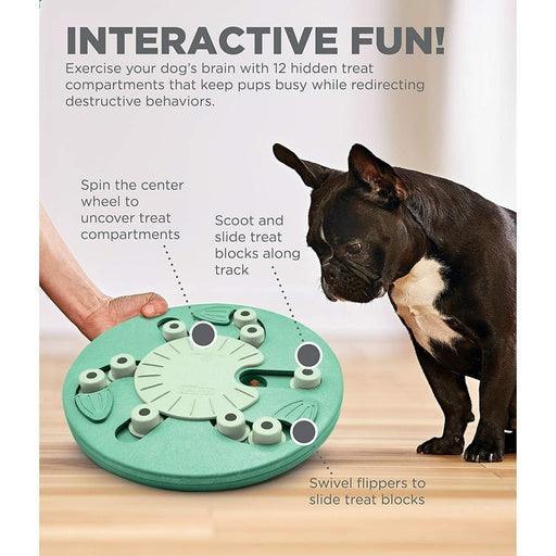Nina Ottosson Dog Worker Treat Dispensing Interactive Dog Pet Toy Level 3 Board Puzzle Game Green - John Cootes