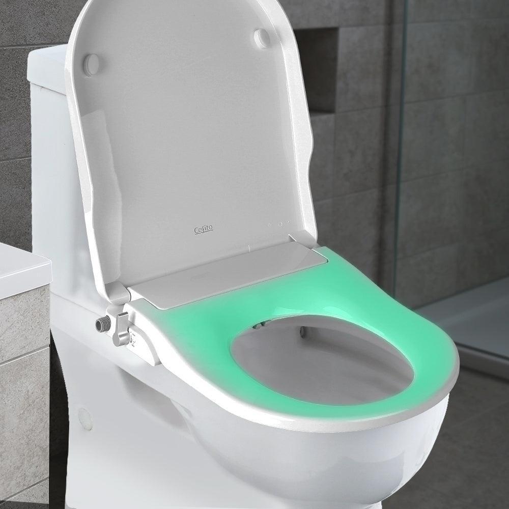 Non Electric Bidet Toilet Seat Bathroom - White - John Cootes