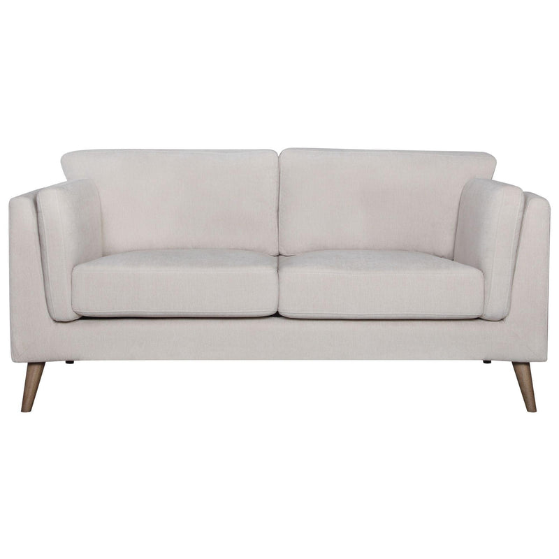 Nooa 2 Seater Sofa Fabric Uplholstered Lounge Couch - Stone - John Cootes