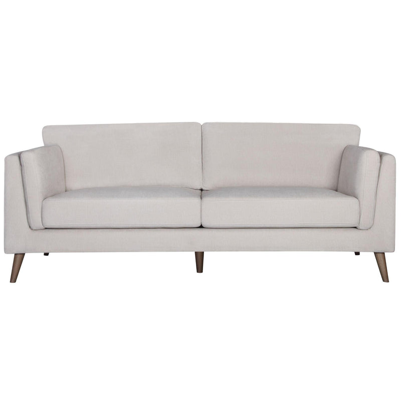 Nooa 3 Seater Sofa Fabric Uplholstered Lounge Couch - Stone - John Cootes