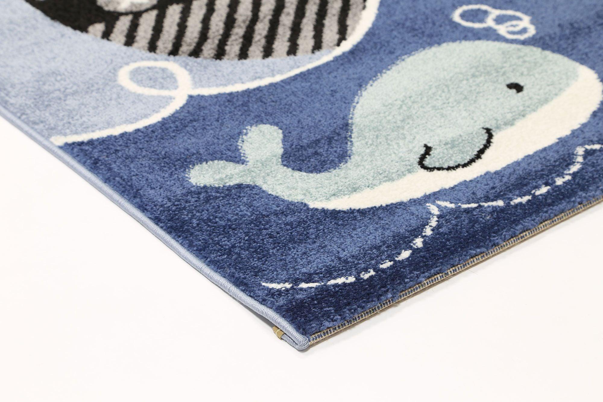 Nova Kids Blue Animal Arc Rug 120x170 cm - John Cootes