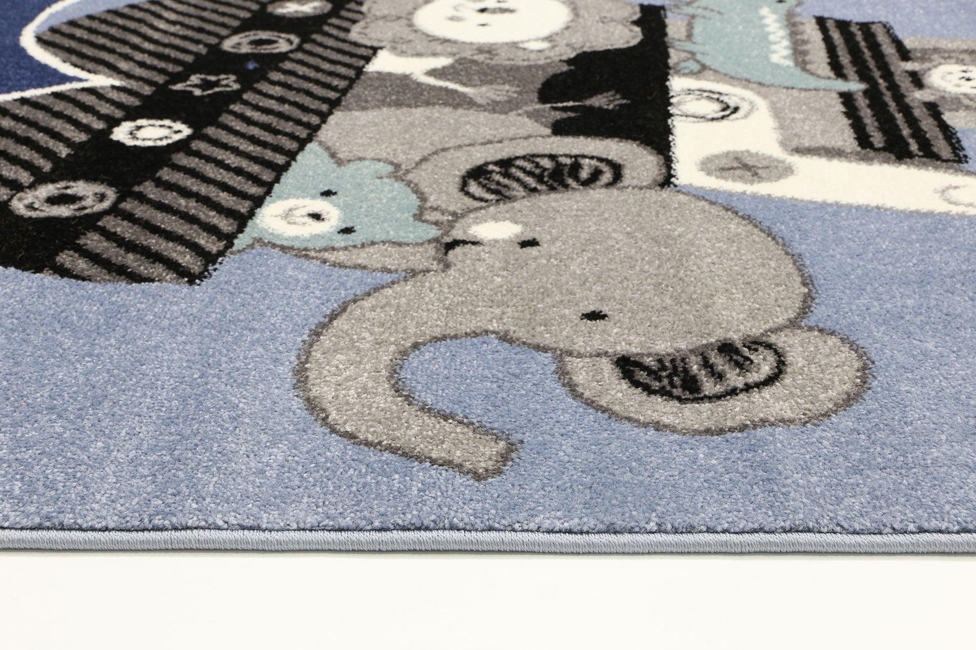 Nova Kids Blue Animal Arc Rug 160x230 cm - John Cootes