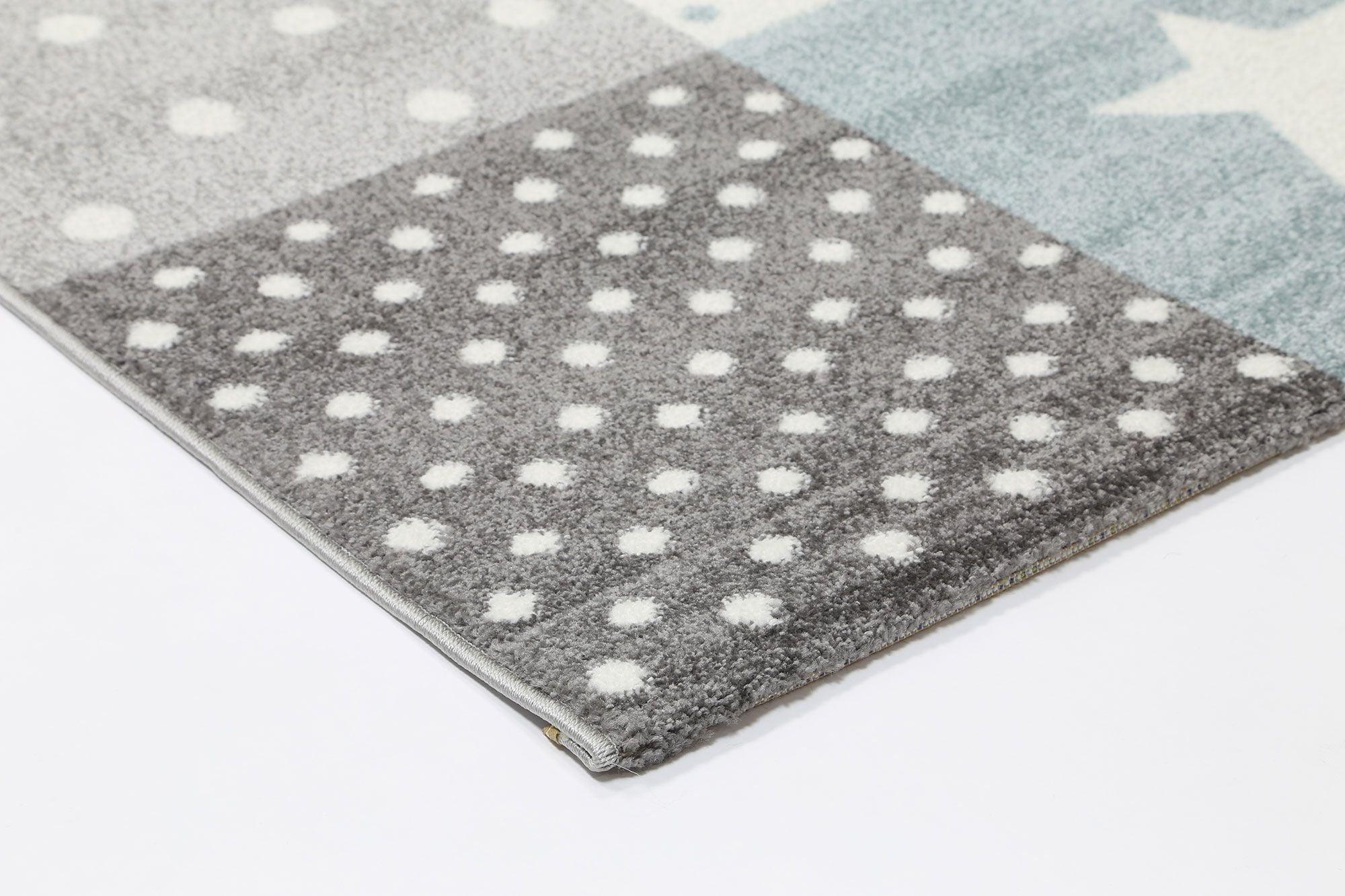 Nova Kids Blue Grey Stars & Moon Rug 120x170 cm - John Cootes