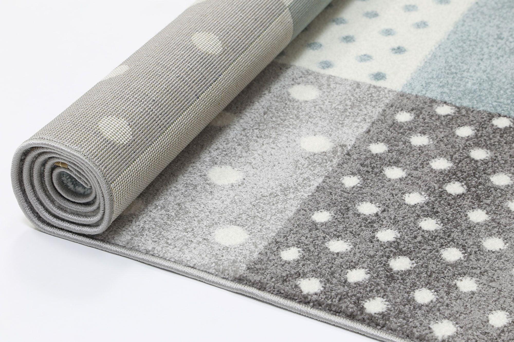 Nova Kids Blue Grey Stars & Moon Rug 120x170 cm - John Cootes