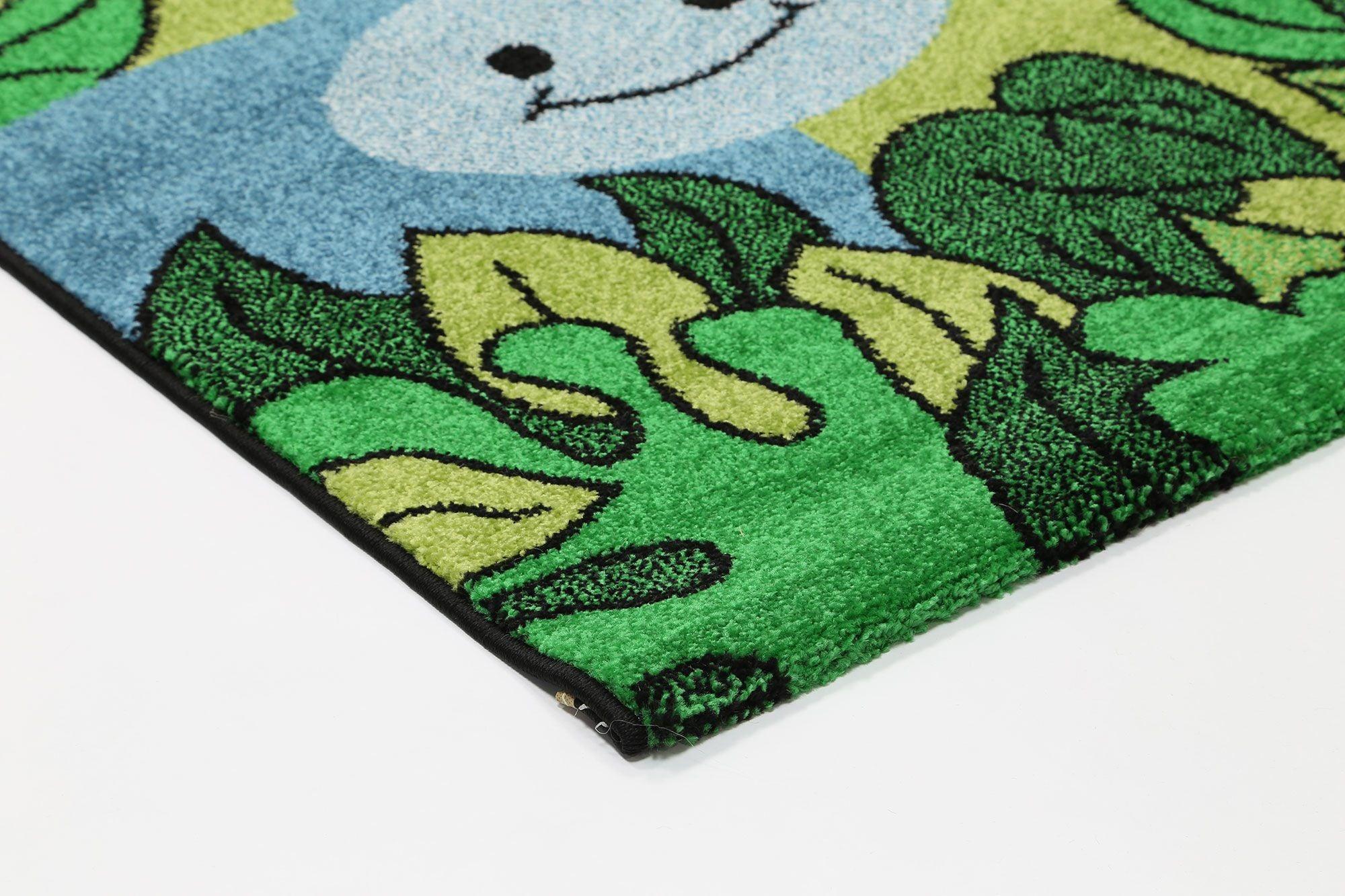 Nova Kids Green Jungle Animal Rug 120x170 cm - John Cootes