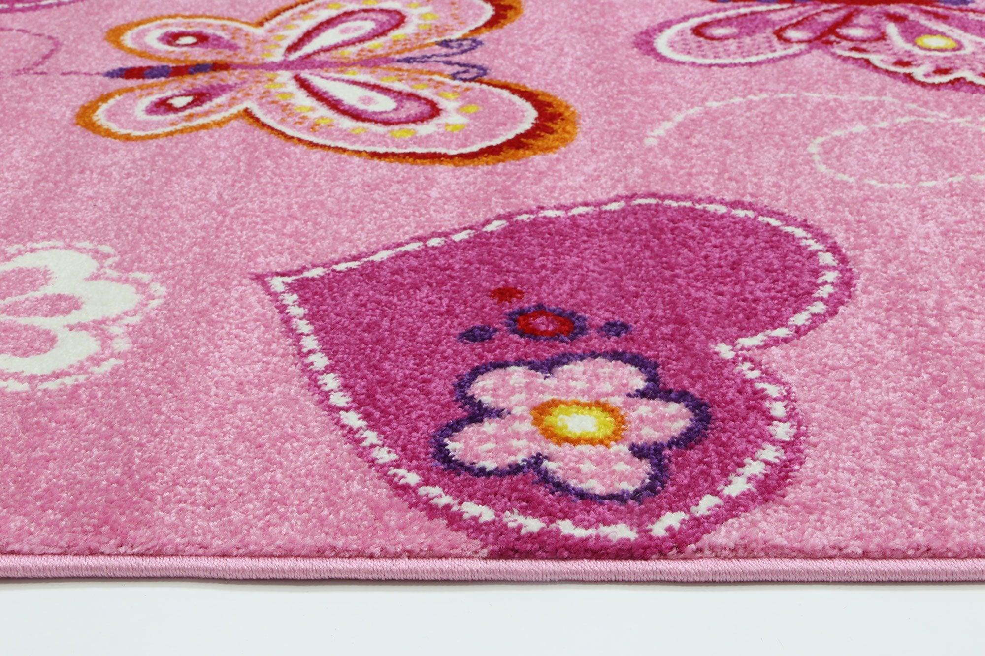 Nova Kids Pink Butterfly Rug 160x230 cm - John Cootes