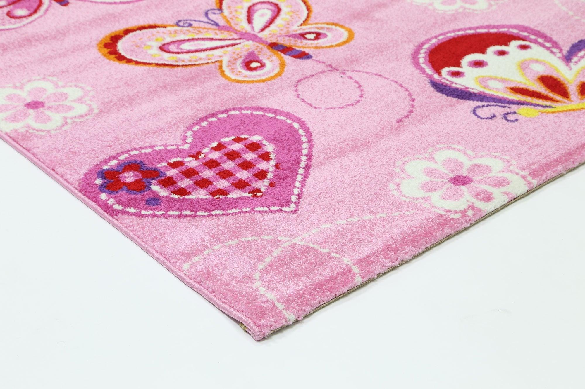 Nova Kids Pink Butterfly Rug 160x230 cm - John Cootes