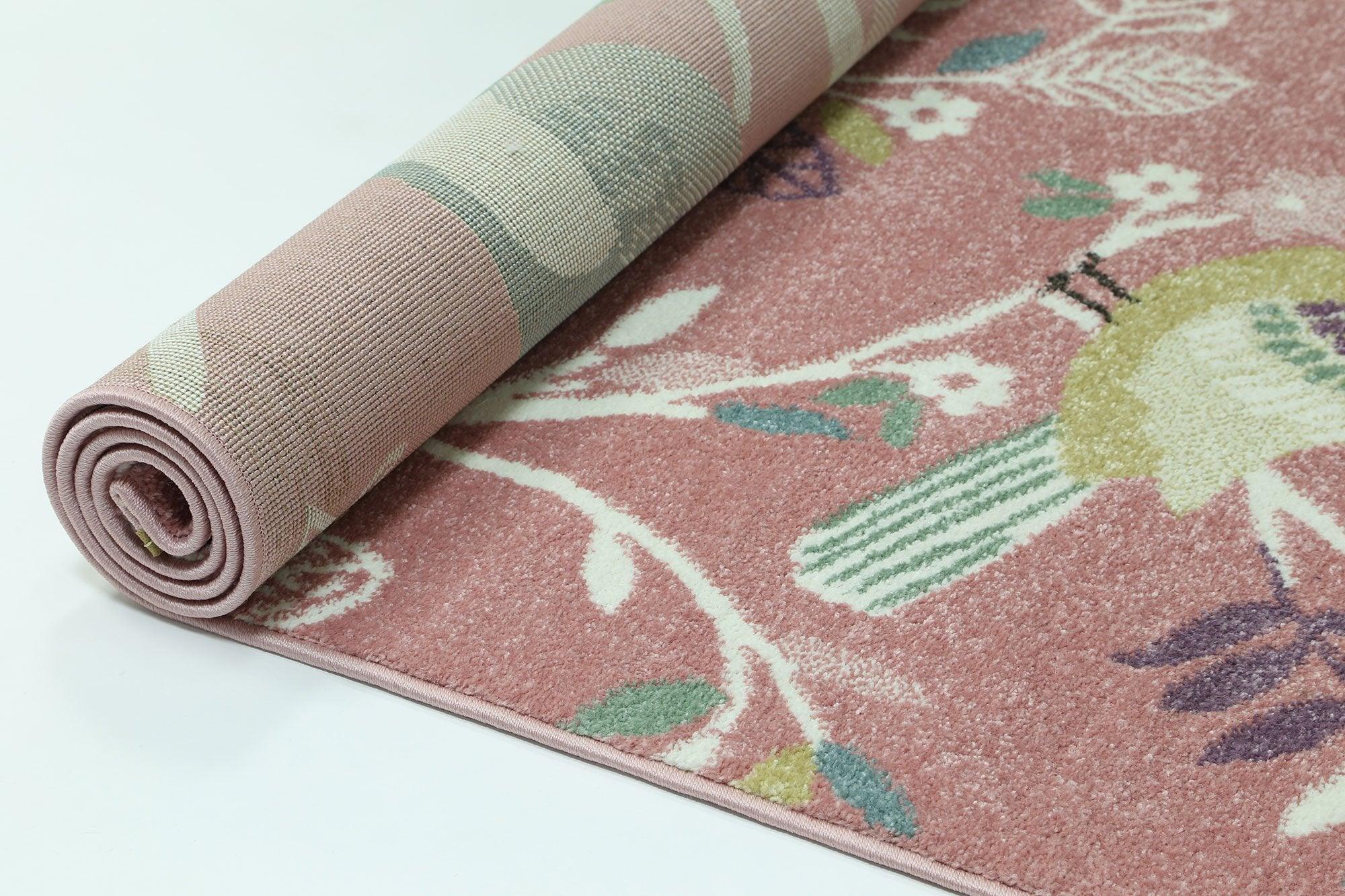 Nova Kids Pink Pastel Bird Rug 160x230 cm - John Cootes