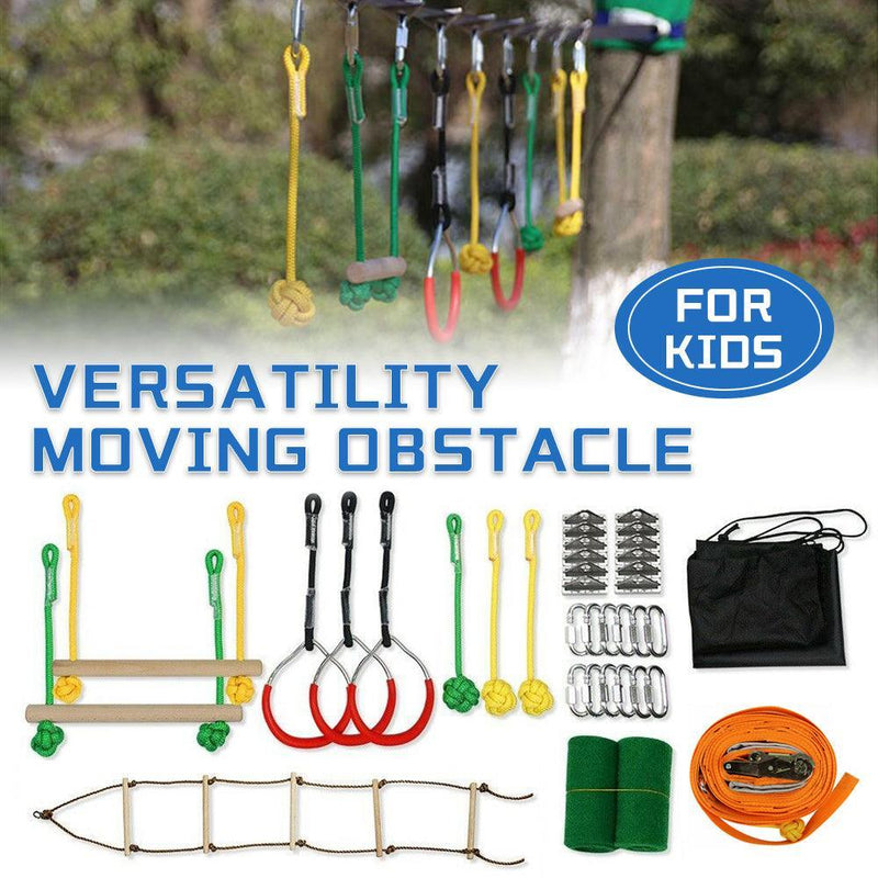 Obstacle Slackline kids Intro Kit NinjaLine Versatility Moving Easter Ninja Gift - John Cootes