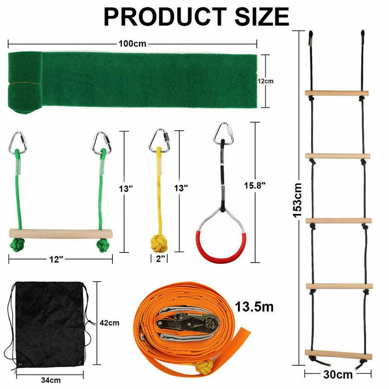 Obstacle Slackline kids Intro Kit NinjaLine Versatility Moving Easter Ninja Gift - John Cootes