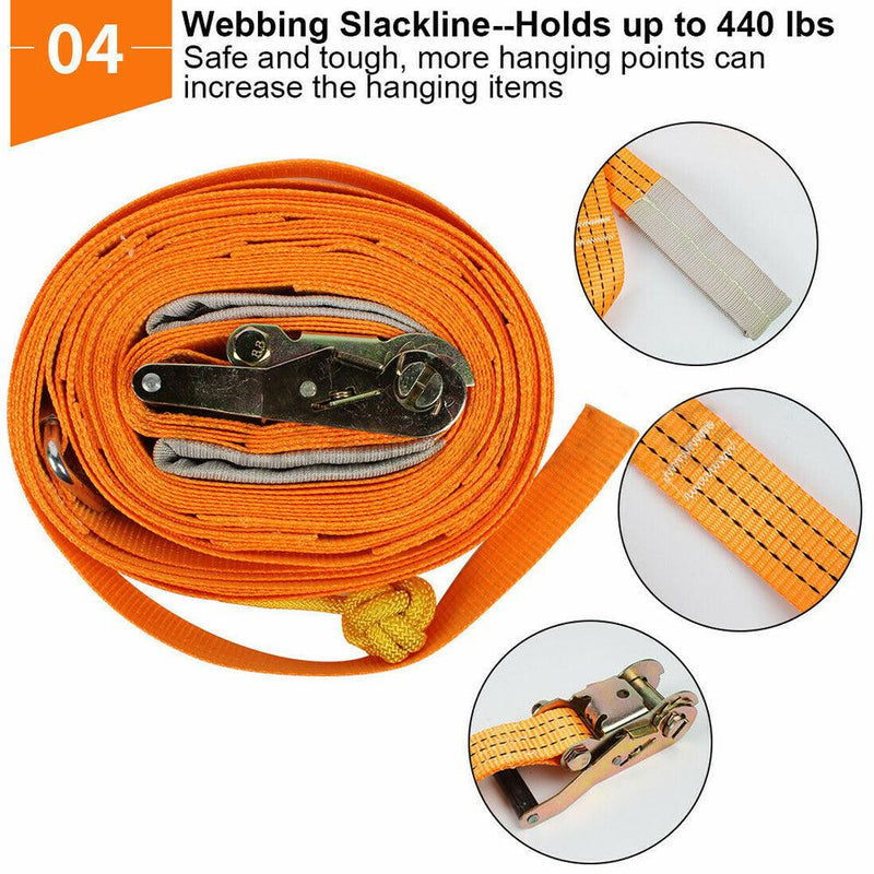 Obstacle Slackline kids Intro Kit NinjaLine Versatility Moving Easter Ninja Gift - John Cootes