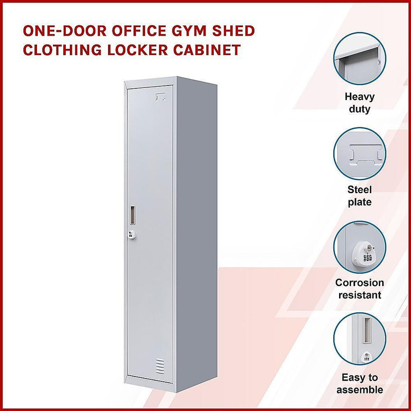 One-Door Office Gym Shed Clothing Locker Cabinet - John Cootes