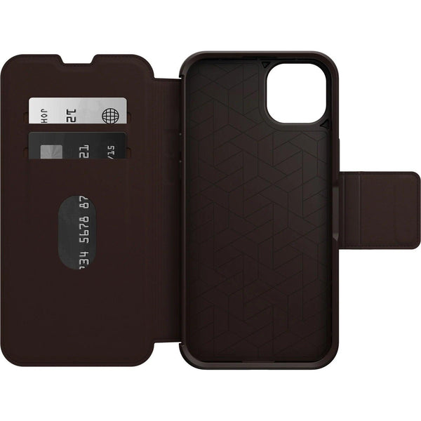 OTTERBOX Apple iPhone 14 Plus Strada Series Case - Espresso (Brown) (77-88554), Wireless Charge Compatible, Credit Card Storage - John Cootes