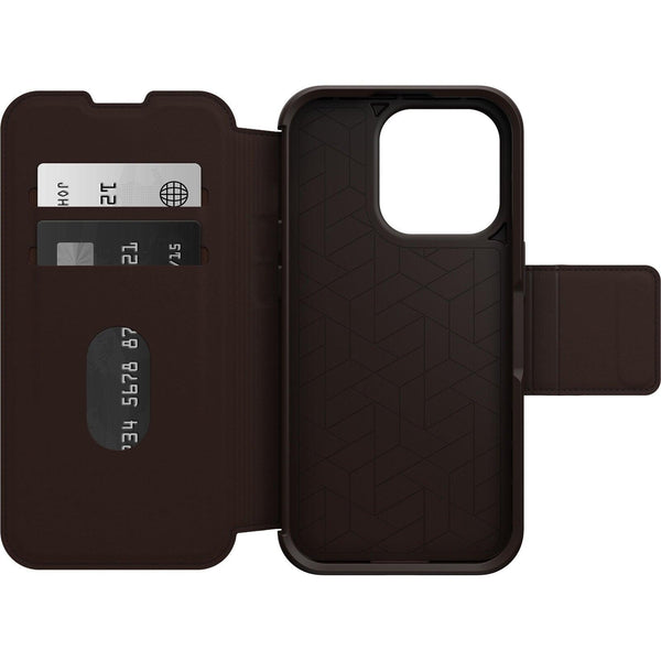 OTTERBOX Apple iPhone 14 Pro Strada Series Case - Espresso (Brown) (77-88561), Wireless Charge Compatible, Credit Card Storage - John Cootes