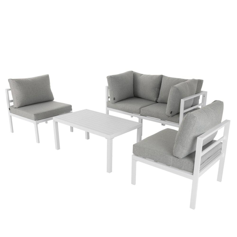 Outdoor 5 Piece White Couch Set - John Cootes