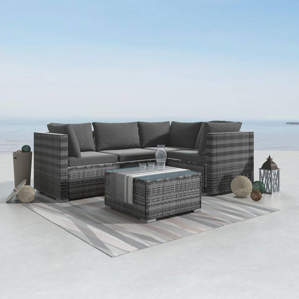 Outdoor Modular Lounge Sofa Bondi -Grey - John Cootes