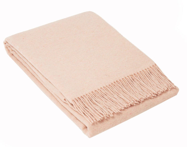 Oxford Throw - Merino Wool Blend - Blush - John Cootes