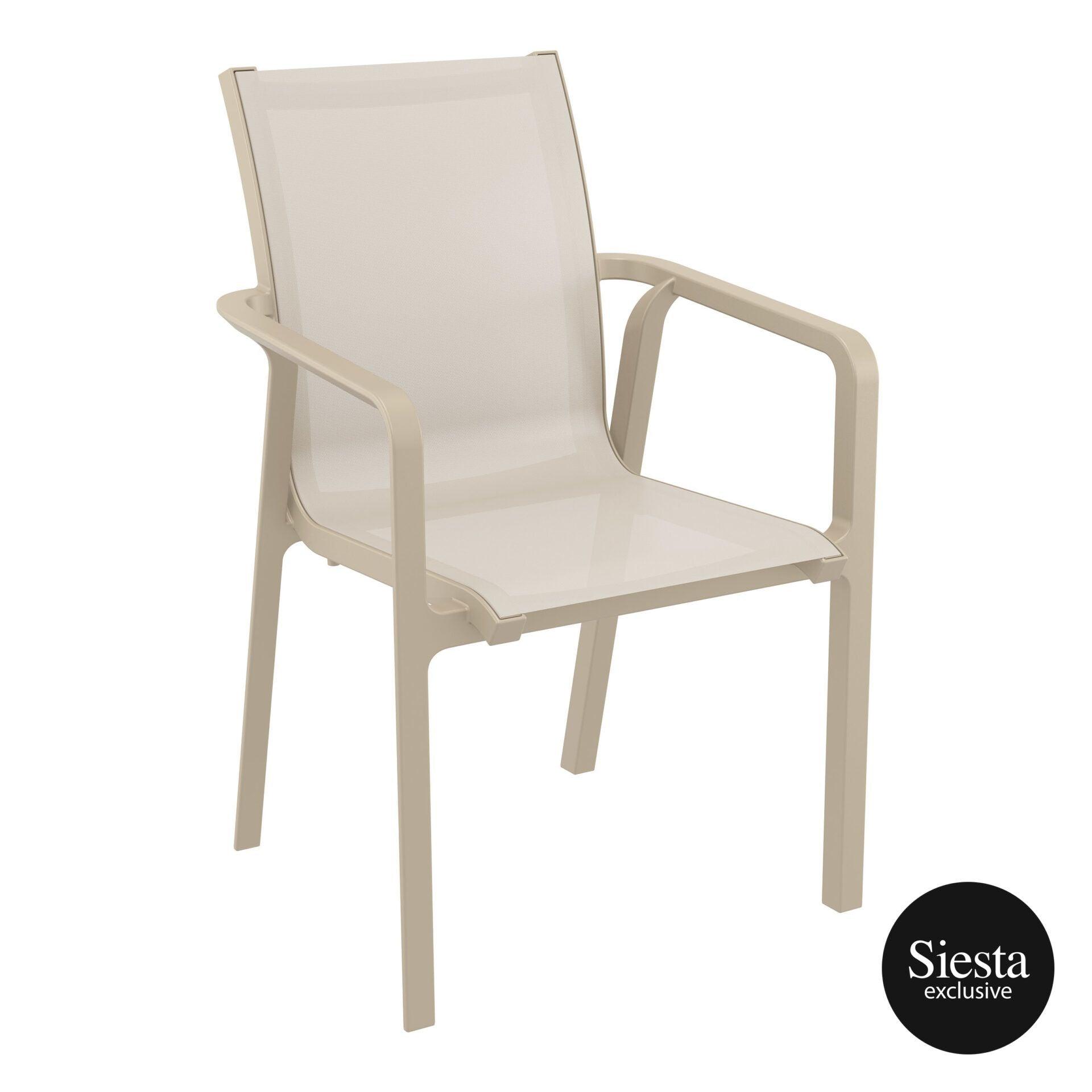 Pacific Arm Chair - Taupe/Taupe - John Cootes