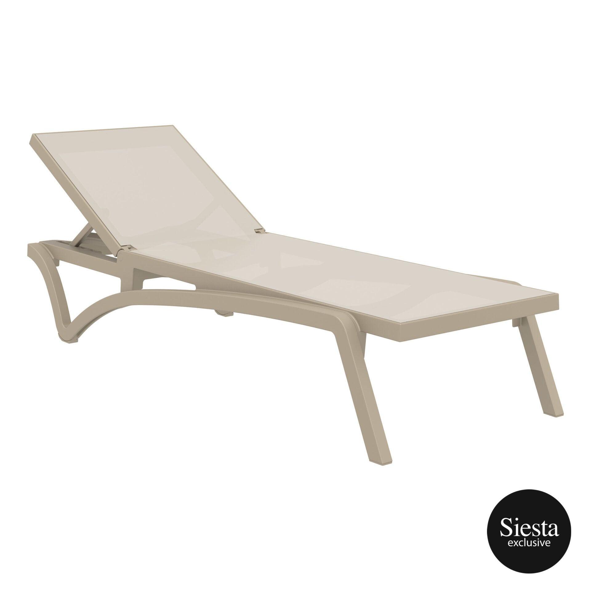 Pacific Sunlounger - Taupe/Taupe - John Cootes