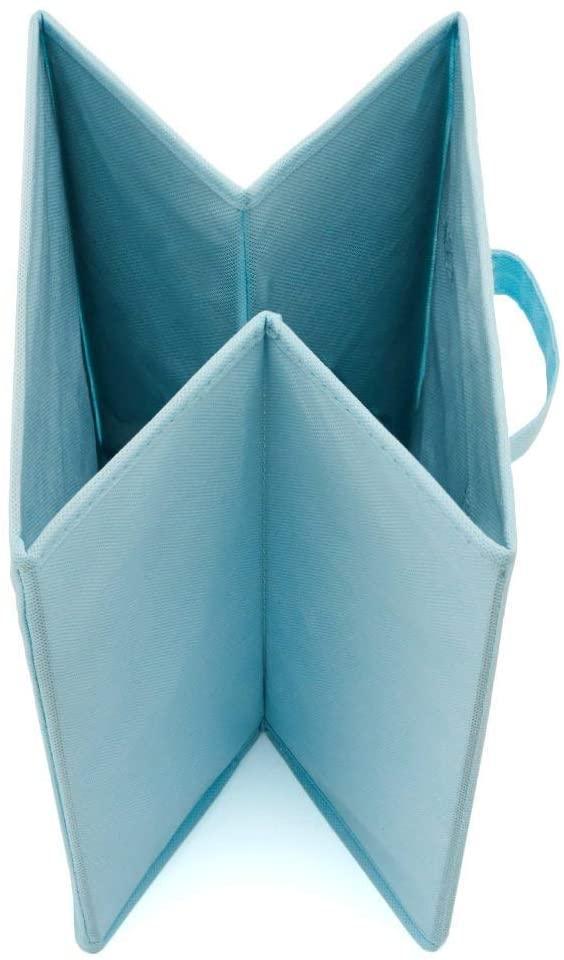 Pack of 6 Foldable Fabric Basket Bin Storage Cube for Nursery, Office and Home Decor (Baby Blue) - John Cootes