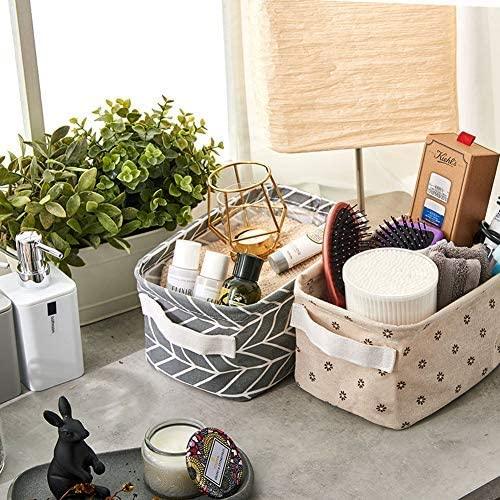 Pack of 6 Foldable Storage Bins Baskets with Handles for Bathroom, Kids and Office (Multi) - John Cootes