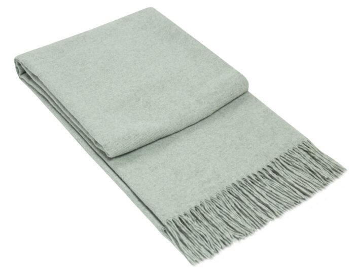 Paddington Throw - Fine Wool Blend - Light Grey - John Cootes