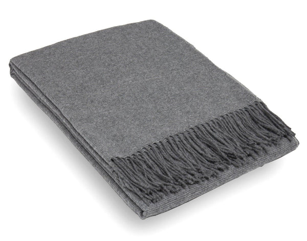 Paddington Throw - Fine Wool Blend - Slate - John Cootes