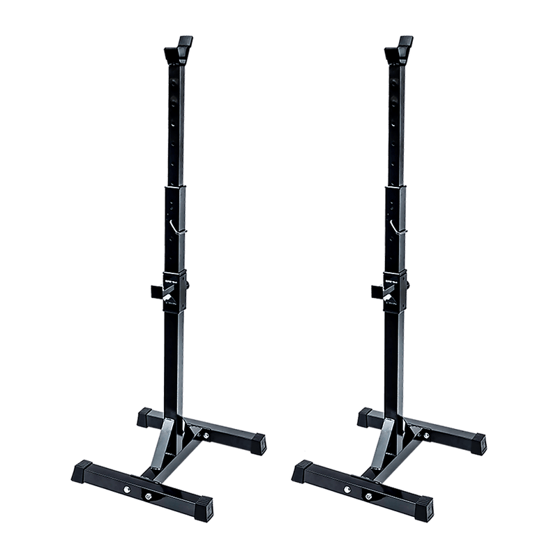 Pair of Adjustable Squat Rack Sturdy Steel Barbell Bench Press Stands GYM/HOME - John Cootes