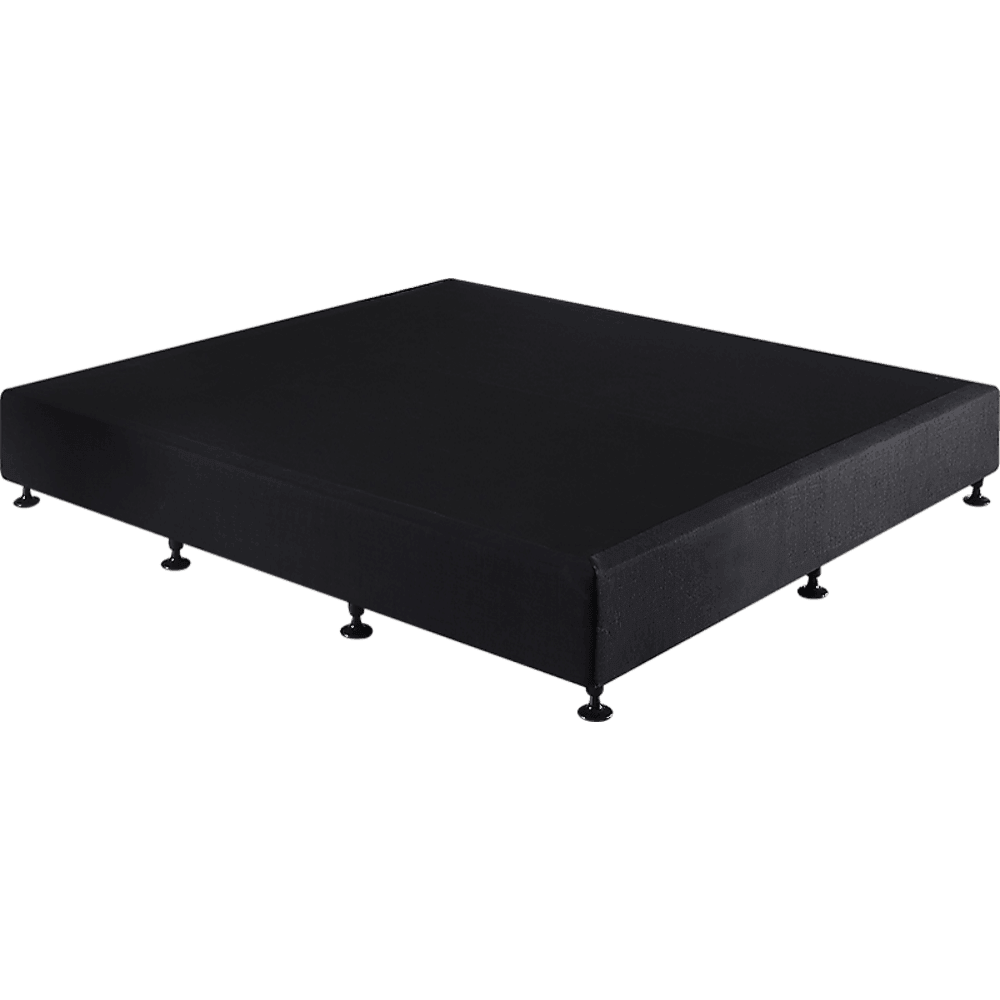 Palermo King Ensemble Bed Base Midnight Black Linen Fabric - John Cootes