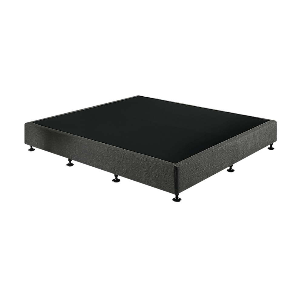 Palermo King Ensemble Bed Base Platinum Graphite Linen Fabric - John Cootes