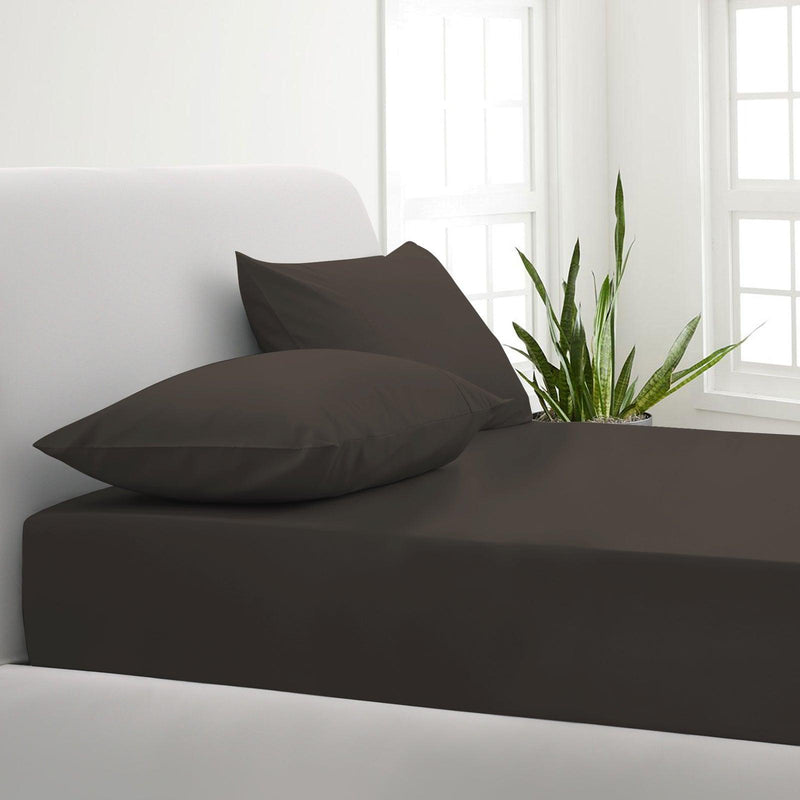 Park Avenue 1000TC Cotton Blend Sheet & Pillowcases Set Hotel Quality Bedding - Double - Charcoal - John Cootes