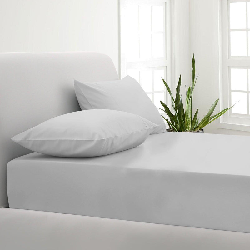 Park Avenue 1000TC Cotton Blend Sheet & Pillowcases Set Hotel Quality Bedding - King - Silver - John Cootes