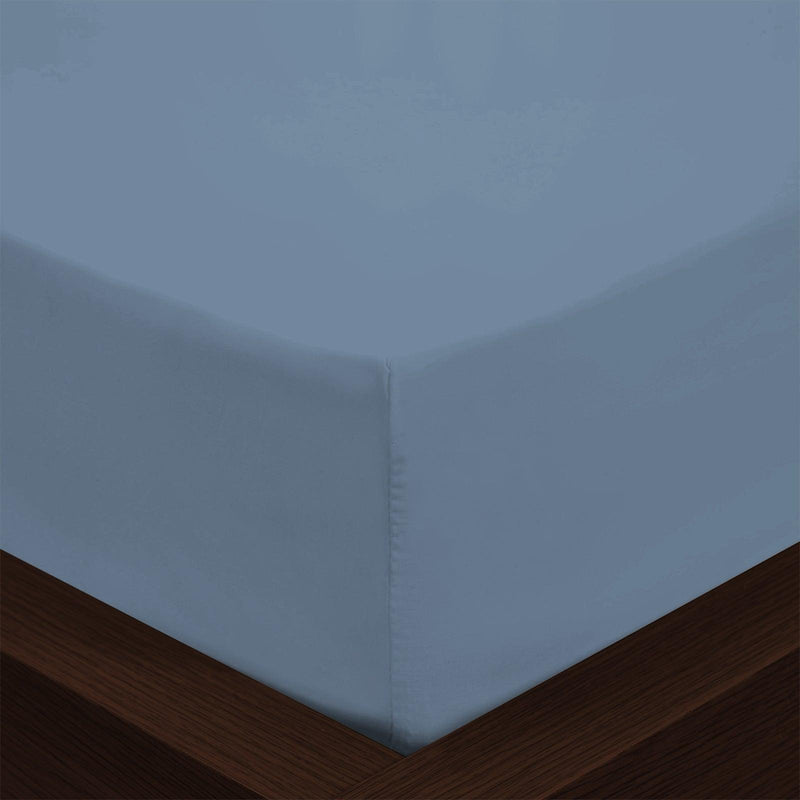 Park Avenue 1000TC Cotton Blend Sheet & Pillowcases Set Hotel Quality Bedding - Queen - Blue Fog - John Cootes