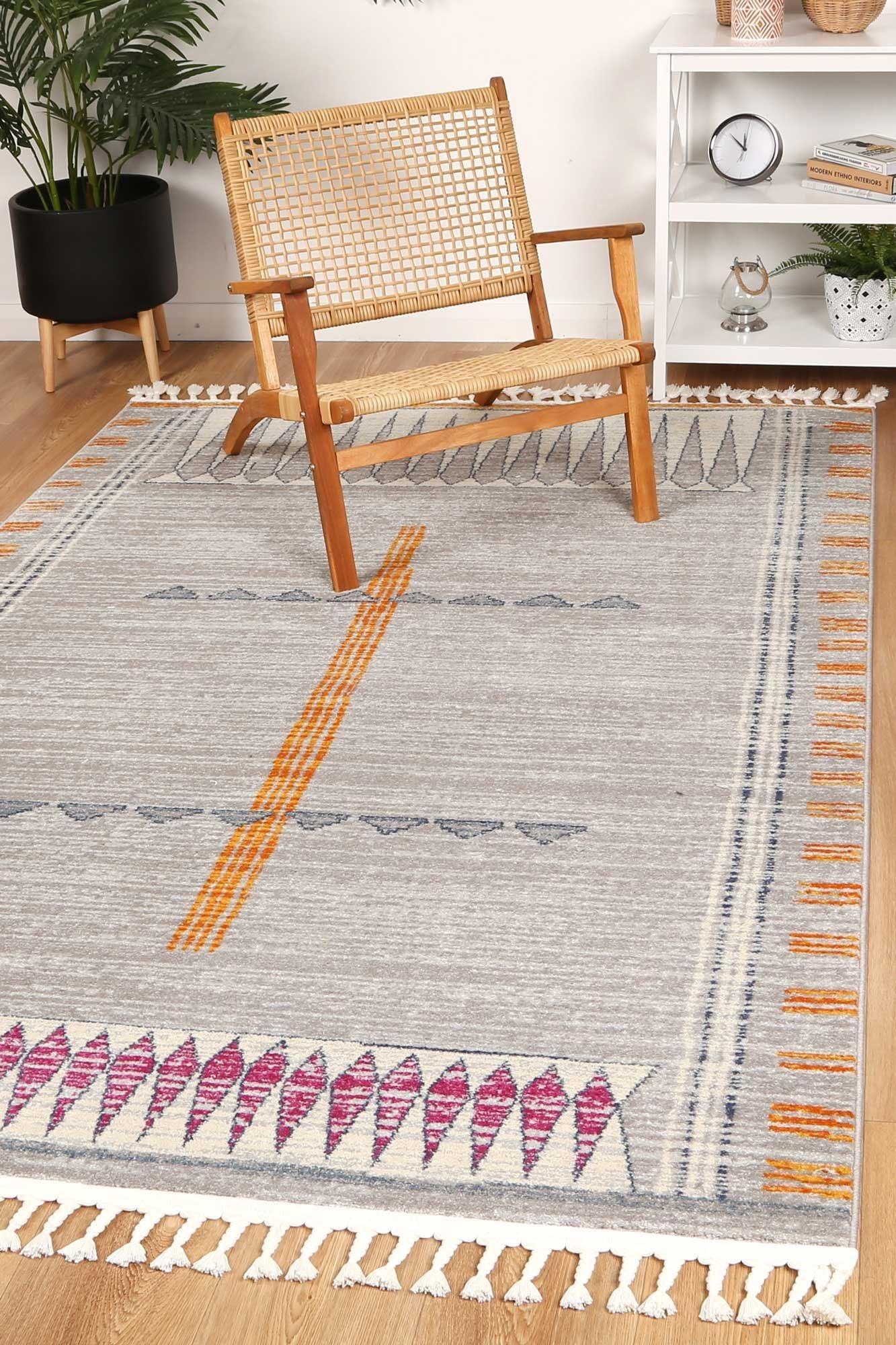 Pasto Tribal Grey Rug 160x230cm - John Cootes